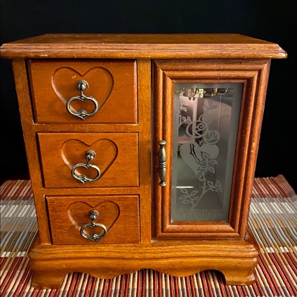 Vintage Wooden Jewelry Box
